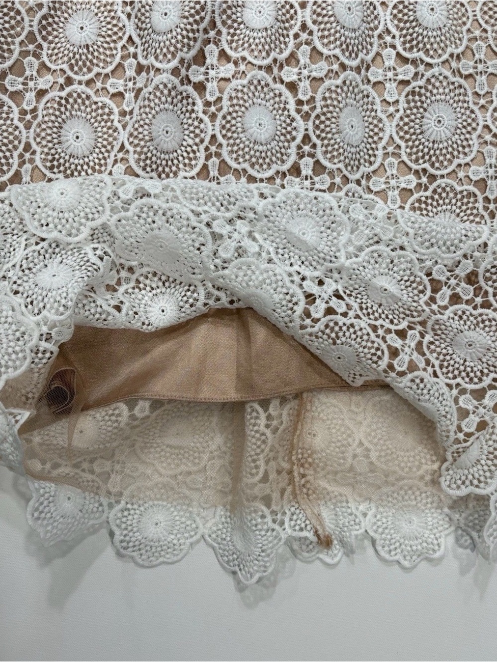 Anthropologie BHLDN Sara Emanuel Myla Sheath Dress Lace Broderie Embroidered - Picture 8 of 11